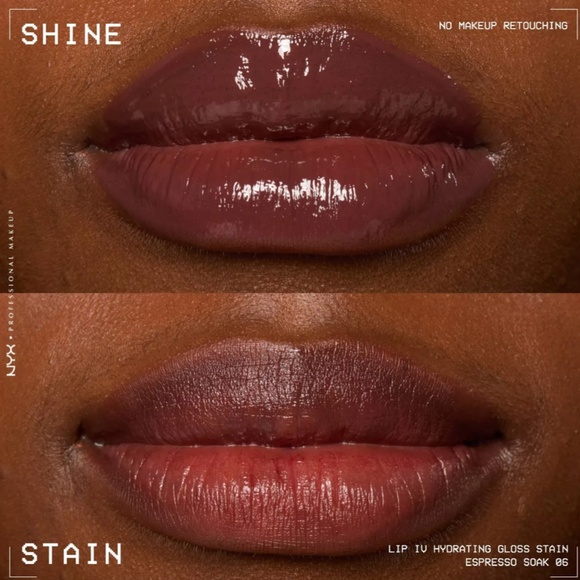 NYX Professional Makeup Lip IV Hydrating Lip Gloss Stain- ESPRESSO SOAK - Picture 4 of 9